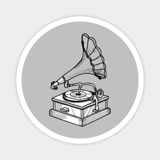 Line art of a Gramophone Magnet